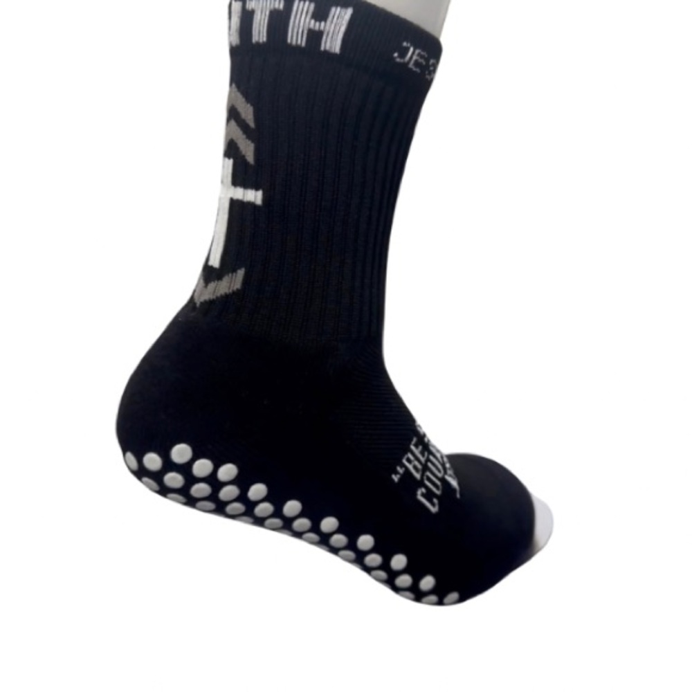 Black Non-Slip Athletic Socks